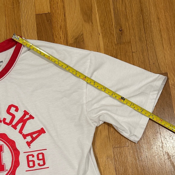 Nebraska Red and White Short Sleeve Tee - Picture 8 of 16